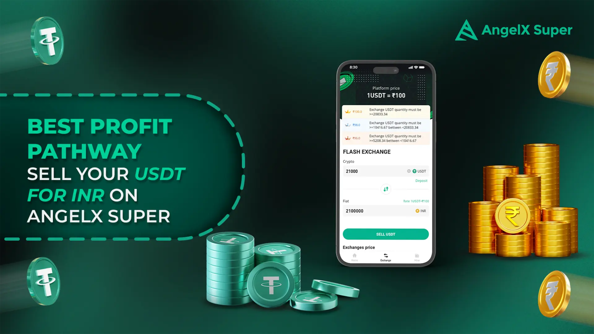 Best Profit Pathway: Sell Your USDT for INR on AngelX Super